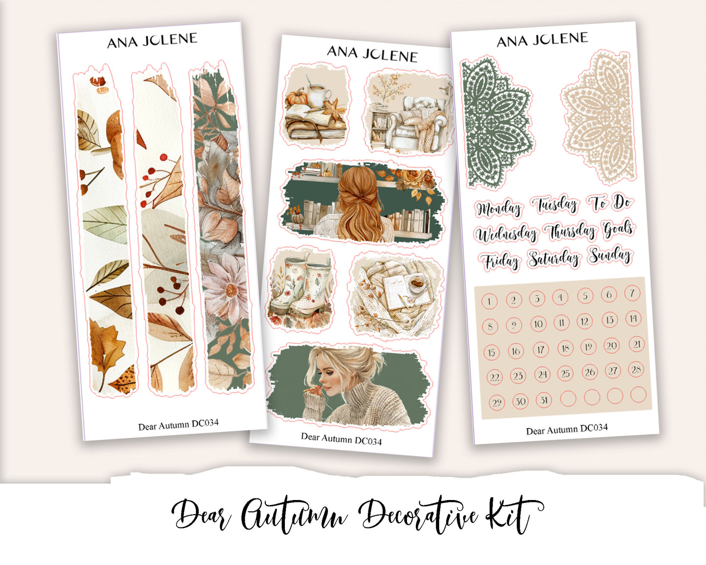 DEAR AUTUMN Decorative Planner Sticker Kit