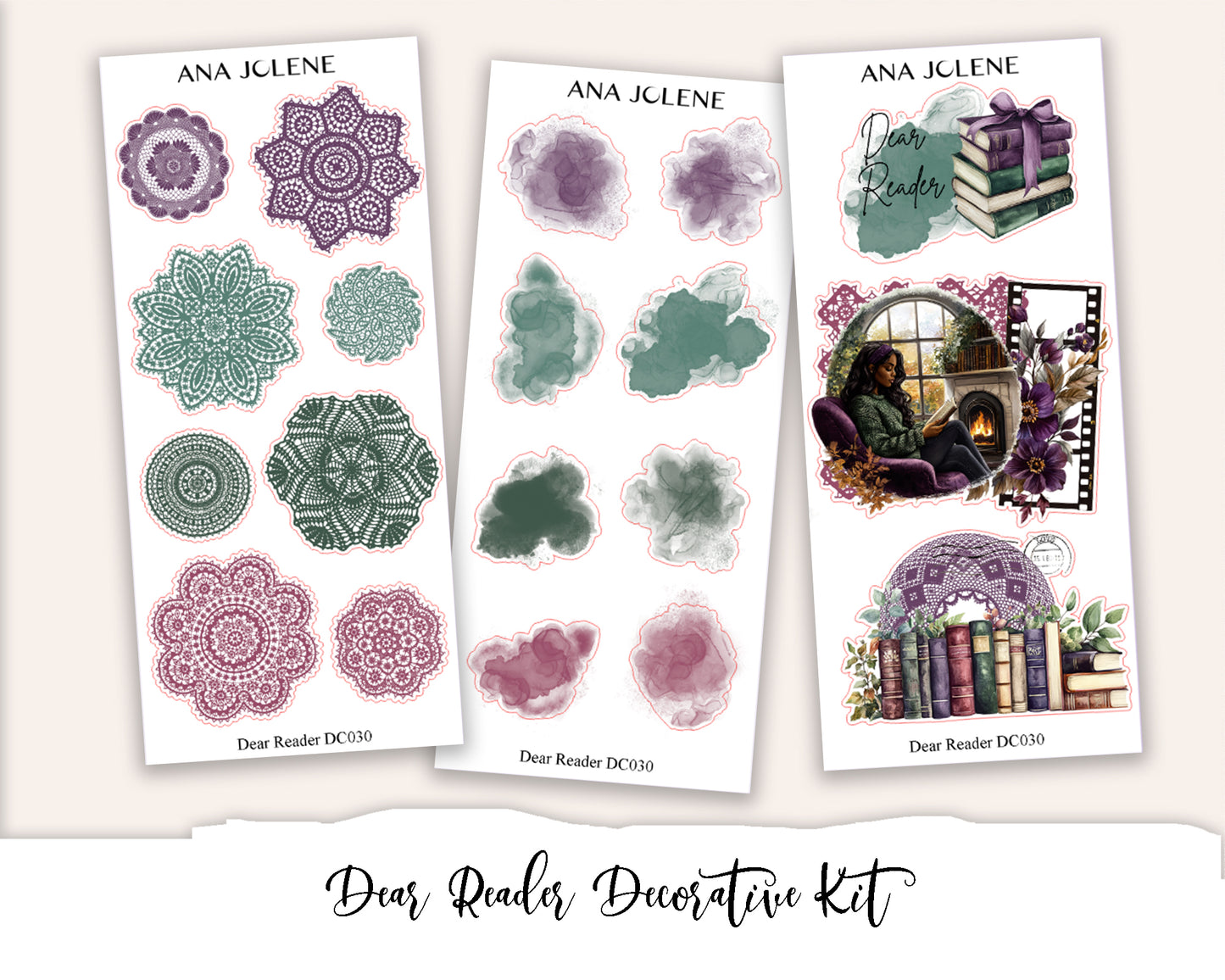 DEAR READER Decorative Planner Sticker Kit