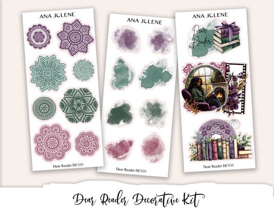 DEAR READER  Decorative Planner Sticker Kit