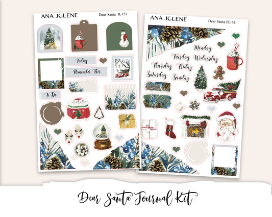DEAR SANTA  Mini Journal Sticker Kit
