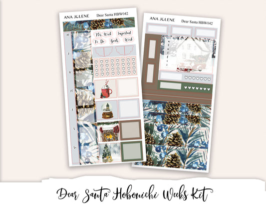 DEAR SANTA  Hobonichi Weeks Planner Sticker Kit