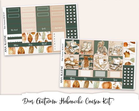 DEAR AUTUMN Hobonichi Cousin Weekly Planner Sticker Kit