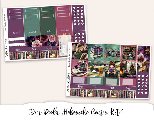 DEAR READER Hobonichi Cousin Weekly Planner Sticker Kit