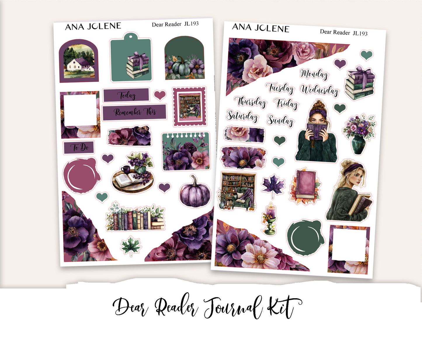 DEAR READER Mini Journal Sticker Kit
