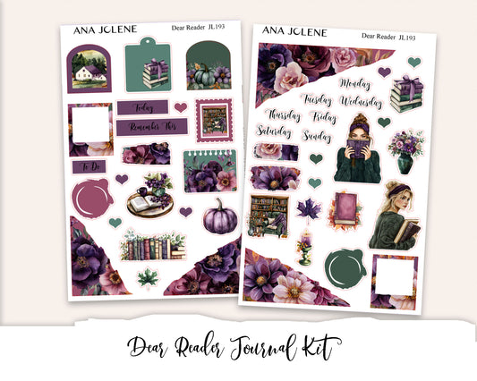 DEAR READER  Mini Journal Sticker Kit