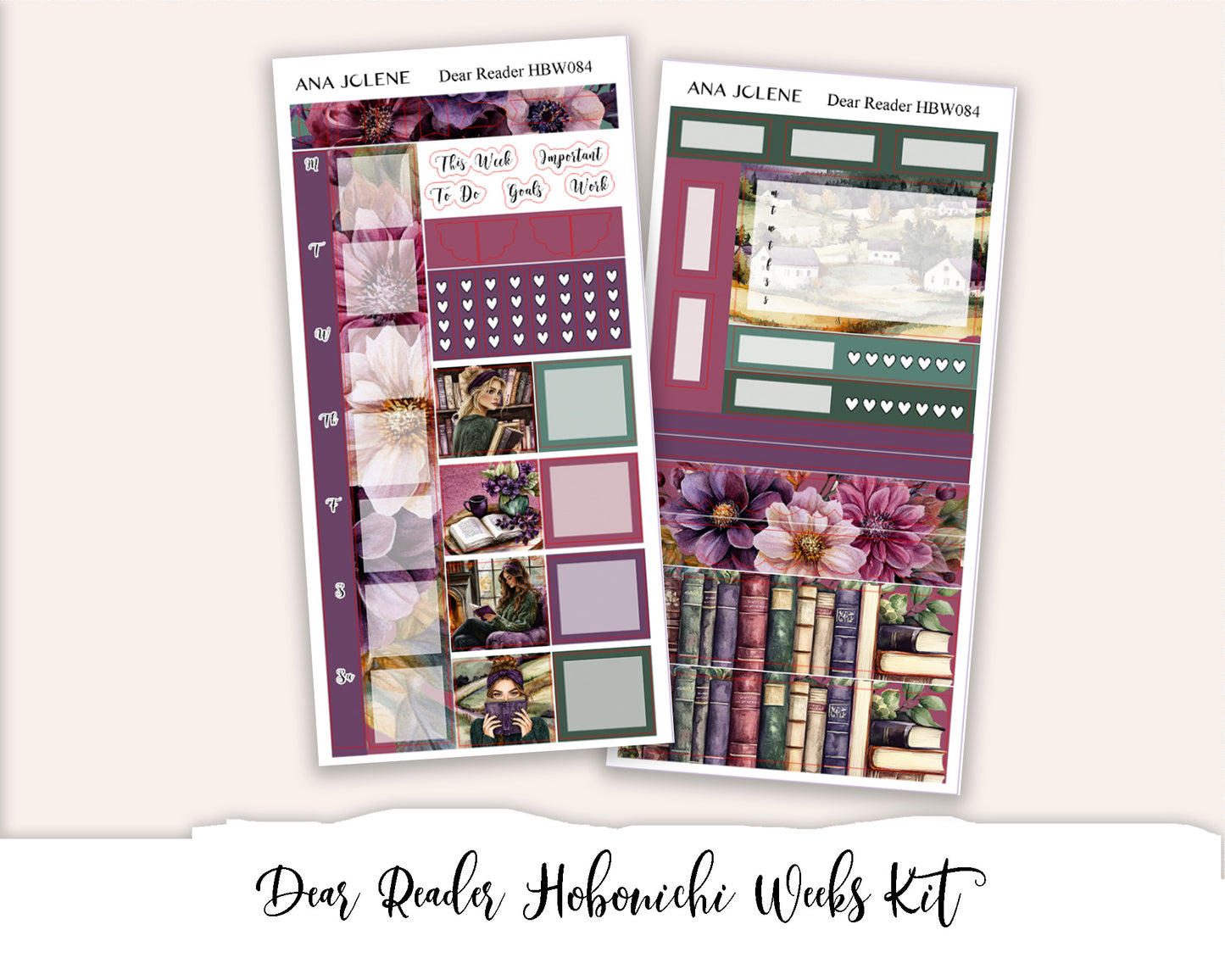 DEAR READER Hobonichi Weeks Planner Sticker Kit