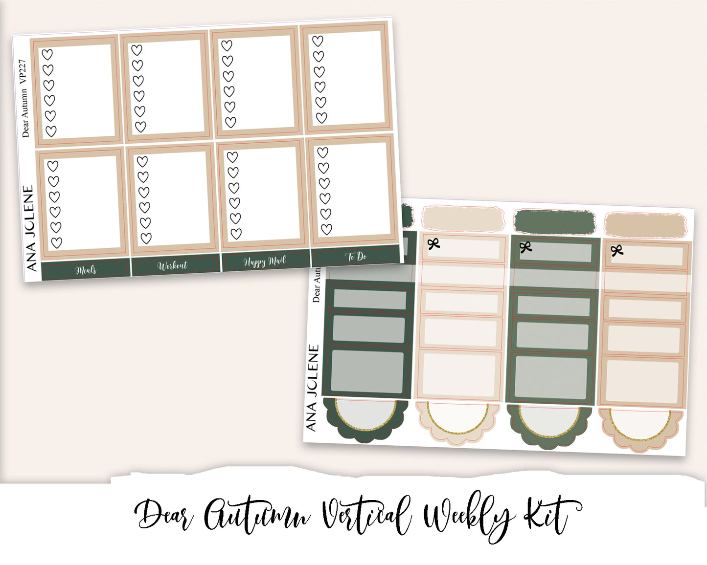 DEAR AUTUMN Planner Sticker Kit (Vertical Weekly)