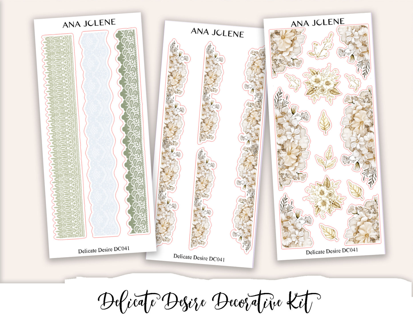 DELICATE DESIRE Decorative Planner Sticker Kit