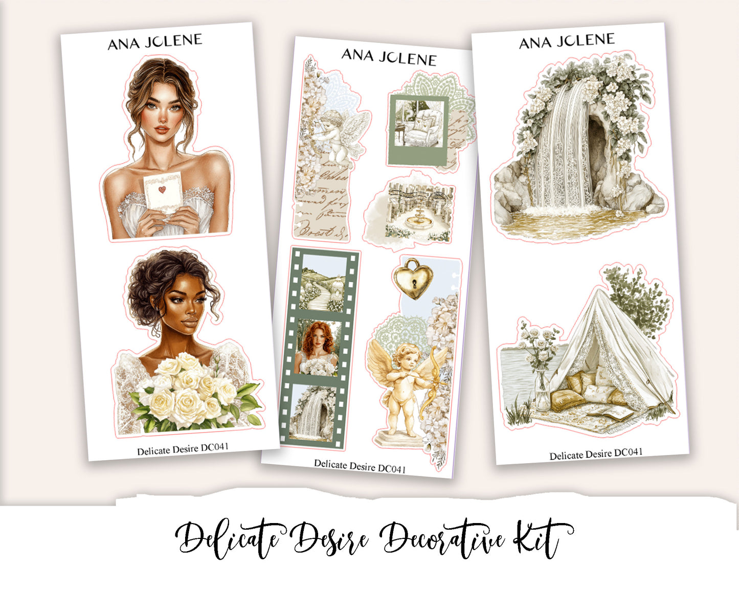 DELICATE DESIRE Decorative Planner Sticker Kit