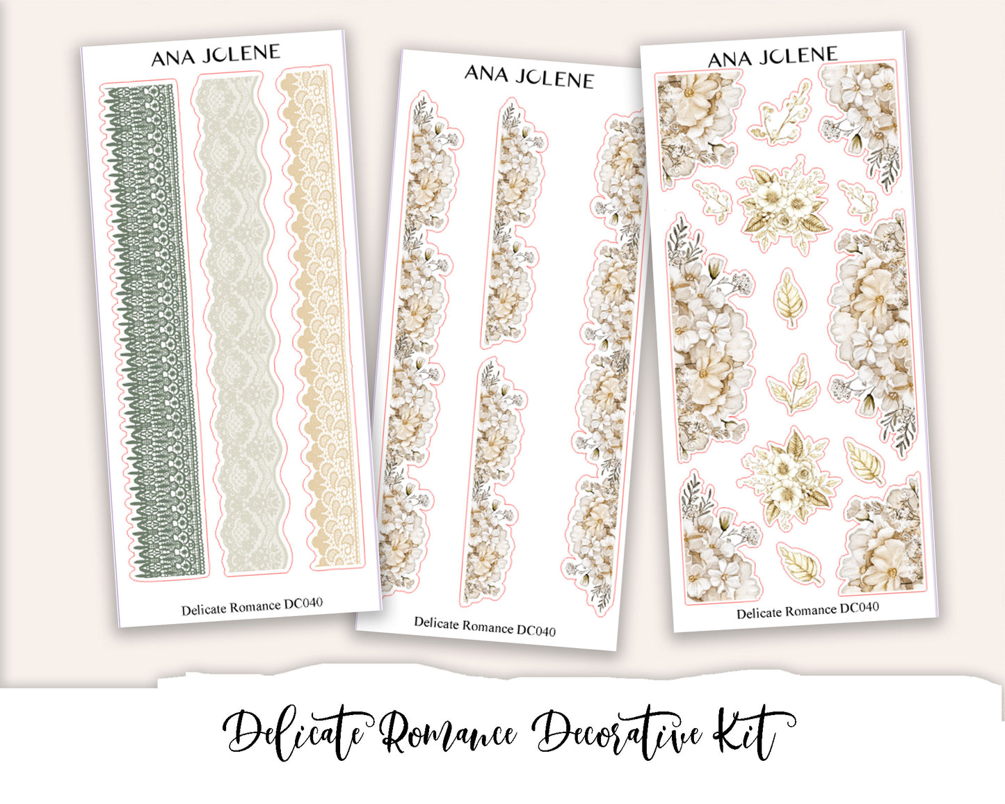 DELICATE ROMANCE Decorative Planner Sticker Kit
