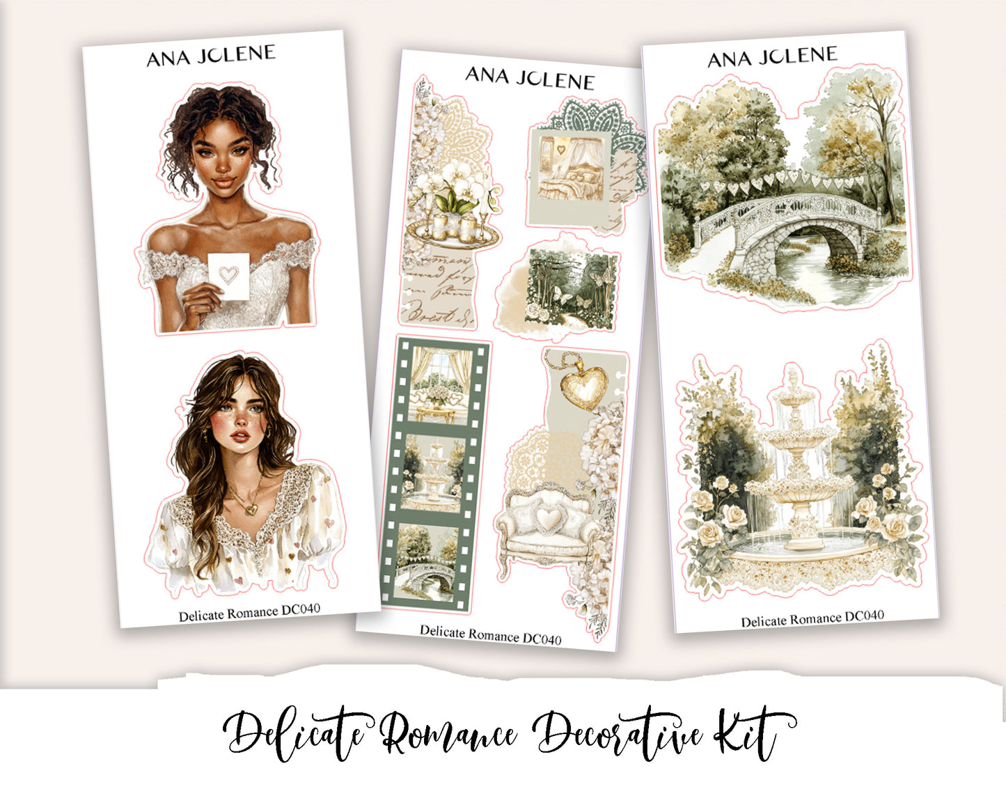 DELICATE ROMANCE Decorative Planner Sticker Kit