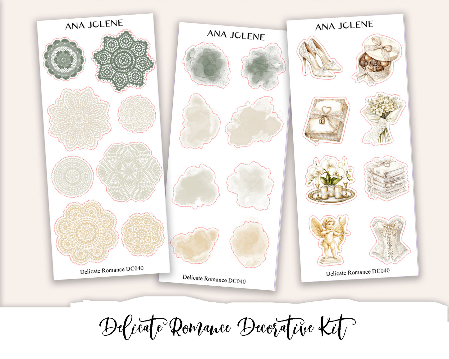 DELICATE ROMANCE Decorative Planner Sticker Kit