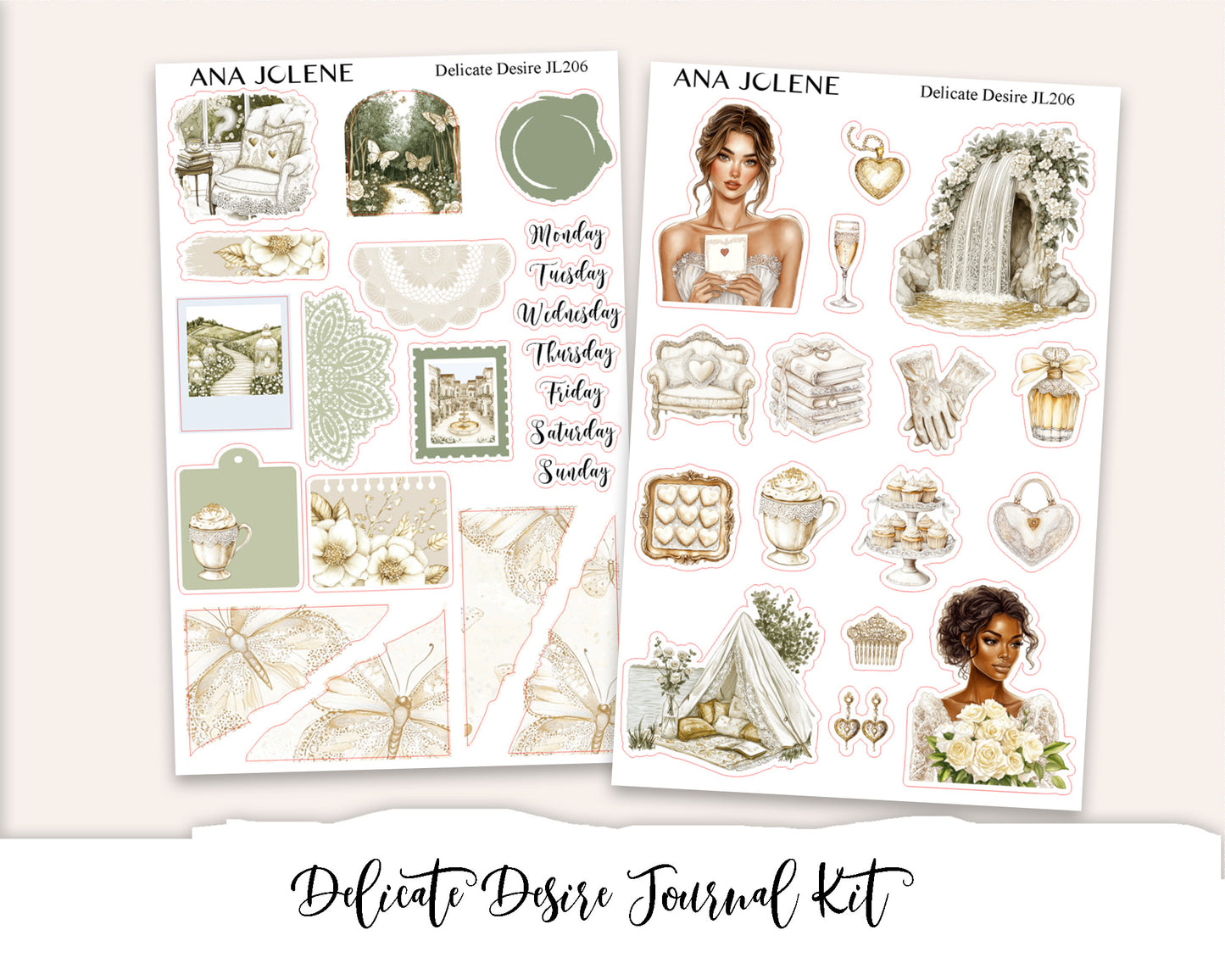 DELICATE DESIRE Mini Journal Sticker Kit