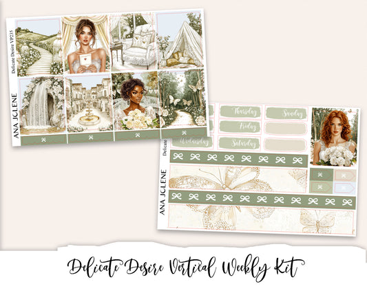 DELICATE DESIRE Planner Sticker Kit (Vertical Weekly)