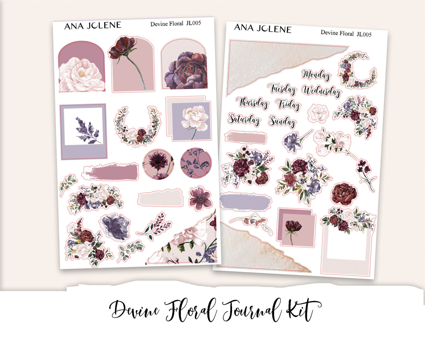DEVINE FLORAL Bullet Journaling Sticker Kit