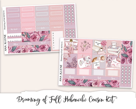 DREAMING OF FALL  Hobonichi Cousin Weekly Planner Sticker Kit
