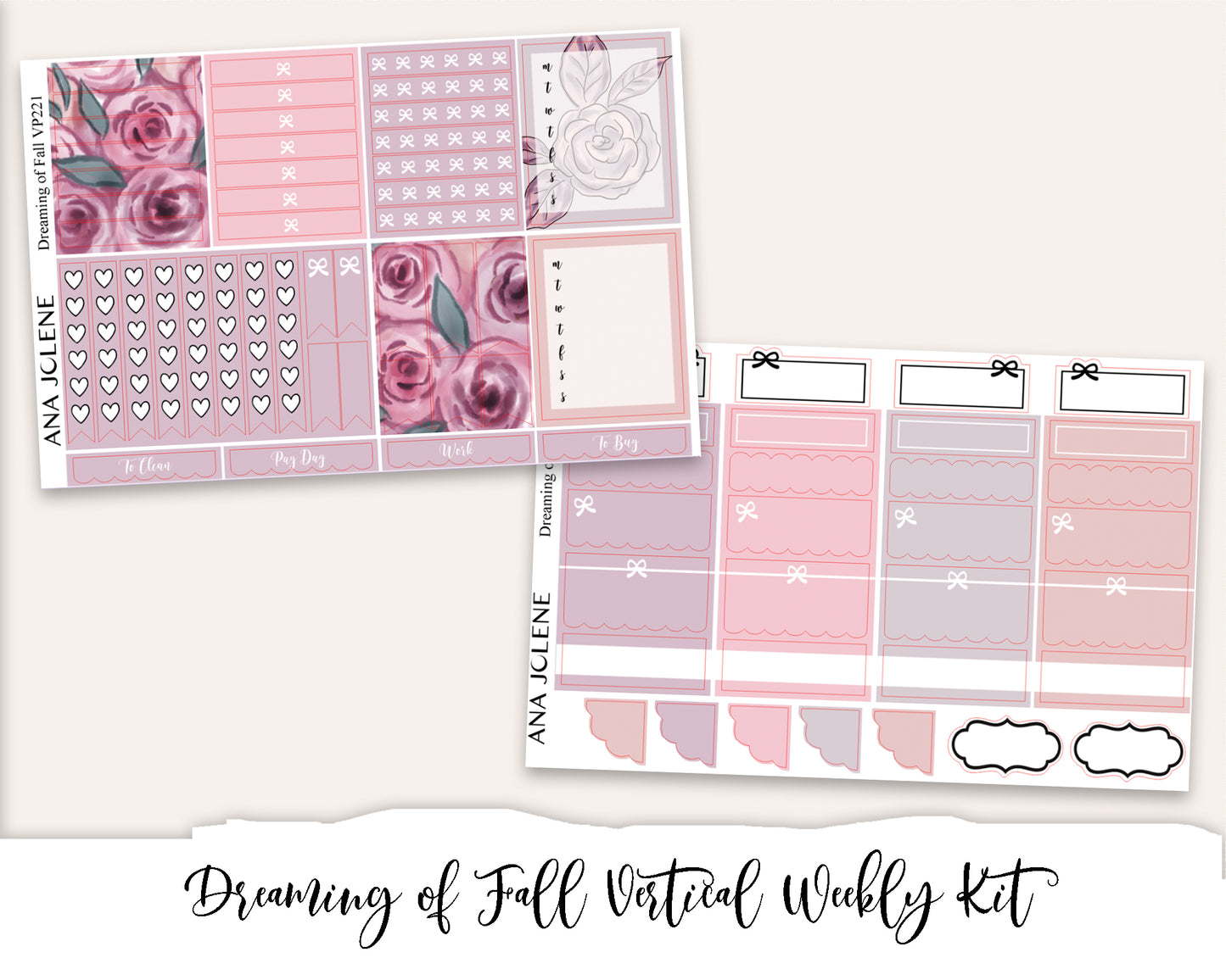DREAMING OF FALL Planner Sticker Kit (Vertical Weekly)