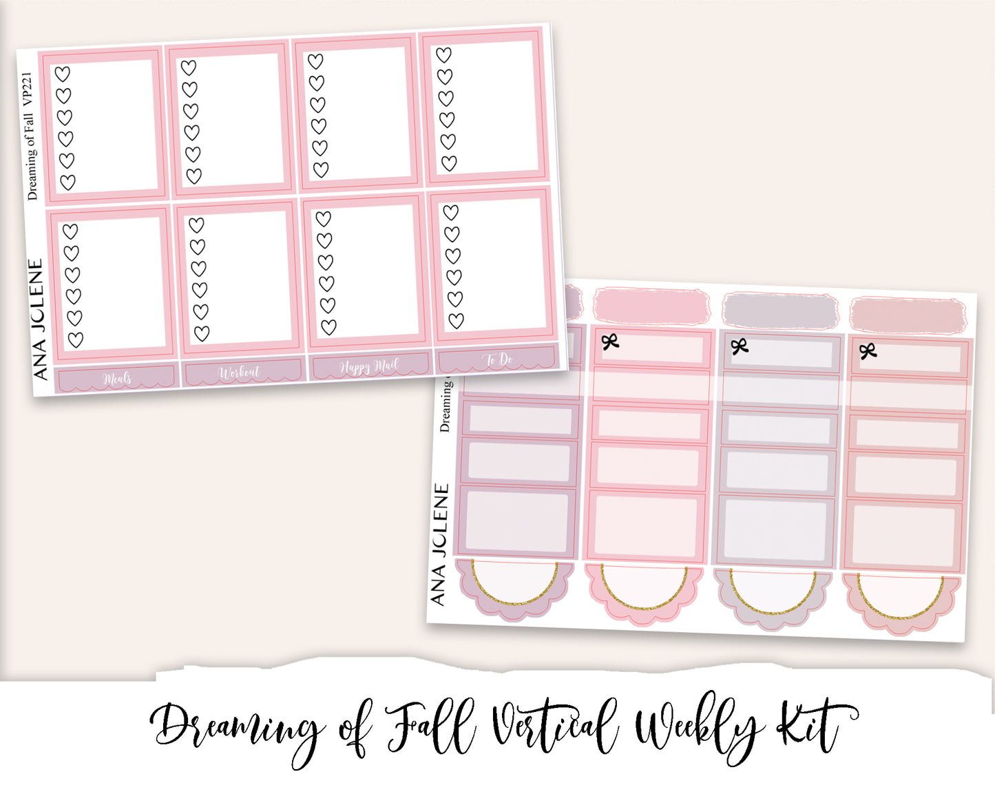DREAMING OF FALL Planner Sticker Kit (Vertical Weekly)