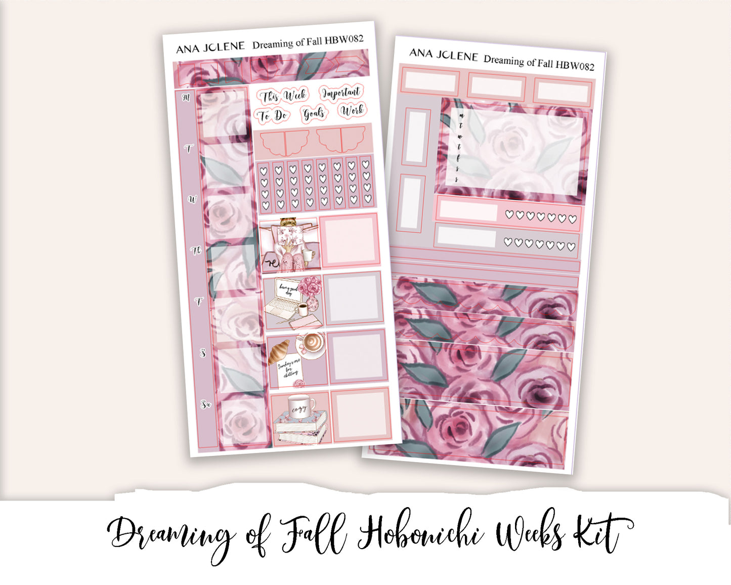 DREAMING OF FALL Hobonichi Weeks Planner Sticker Kit