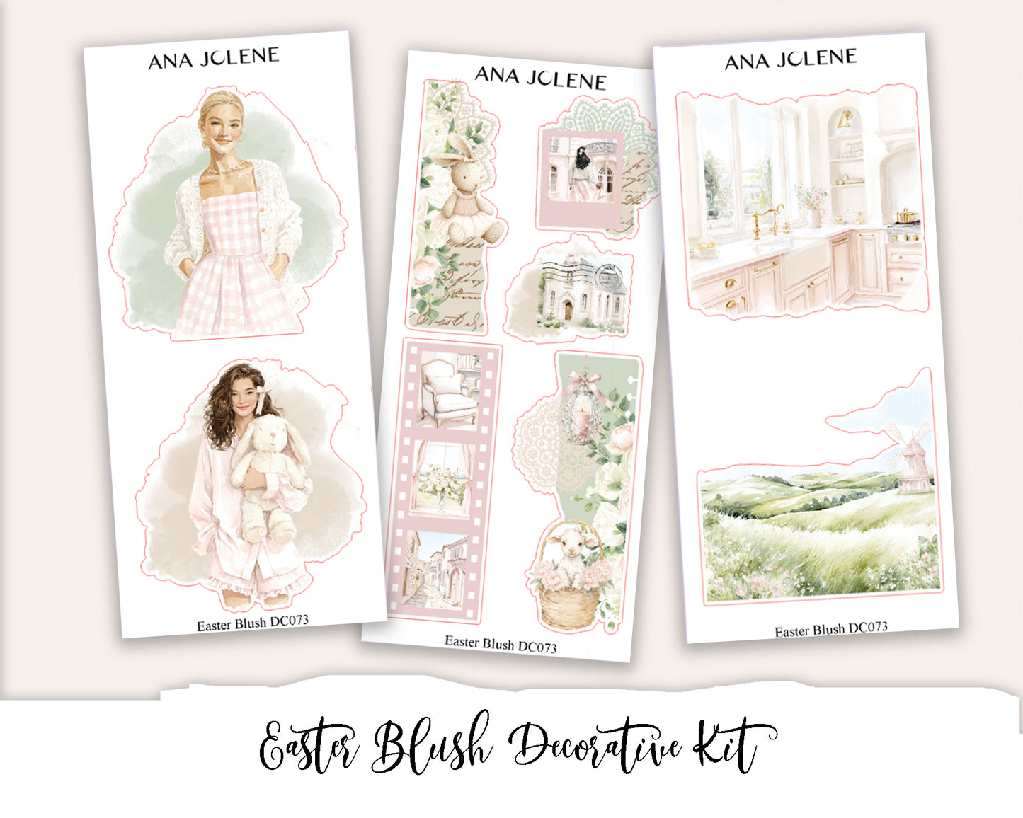 EASTER BLUSH Decorative Planner Sticker Kit