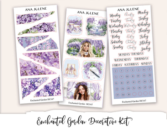 ENCHANTED GARDEN Decorative Planner Sticker Kit