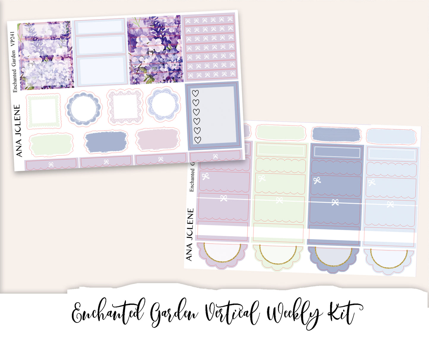 ENCHANTED GARDEN Planner Sticker Kit (Vertical Weekly)