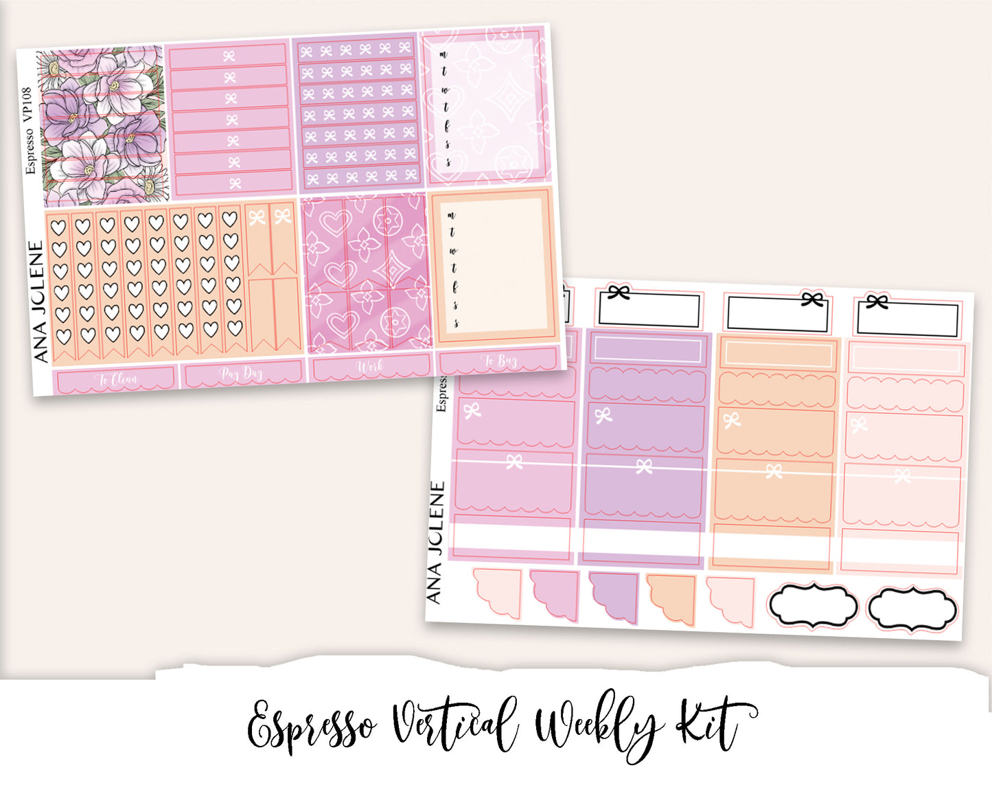 ESPRESSO Planner Sticker Kit (Vertical Weekly)