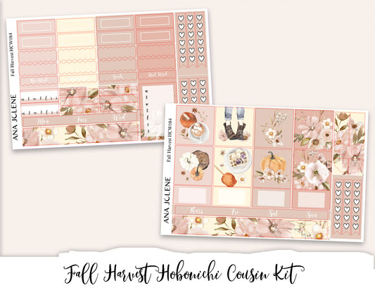 FALL HARVEST Hobonichi Cousin Weekly Planner Sticker Kit