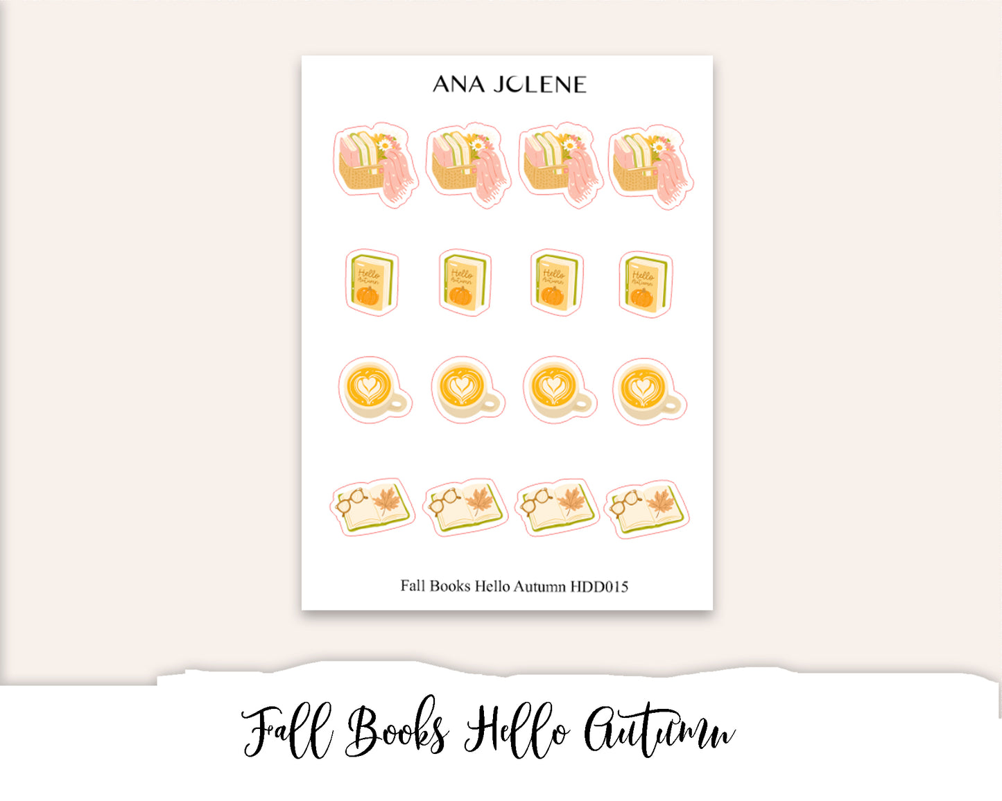 FALL BOOKS Deco Stickers