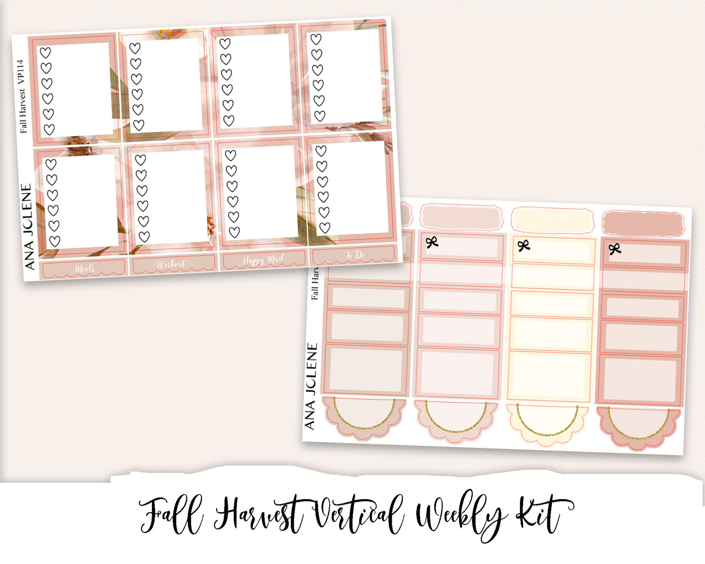 FALL HARVEST Planner Sticker Kit (Vertical Weekly)