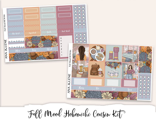 FALL MOOD Hobonichi Cousin Weekly Planner Sticker Kit