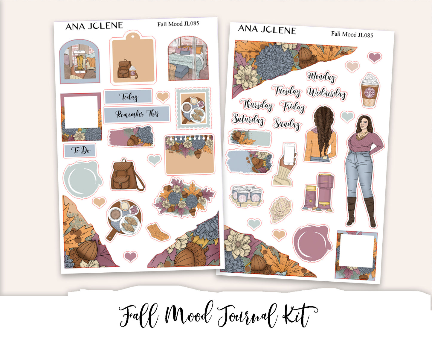 FALL MOOD Mini Journal Sticker Kit