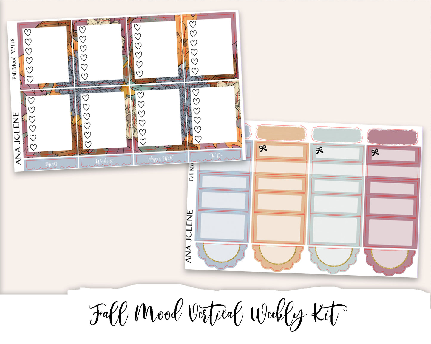 FALL MOOD Planner Sticker Kit (Vertical Weekly)