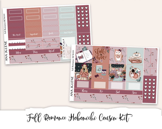 FALL ROMANCE Hobonichi Cousin Weekly Planner Sticker Kit