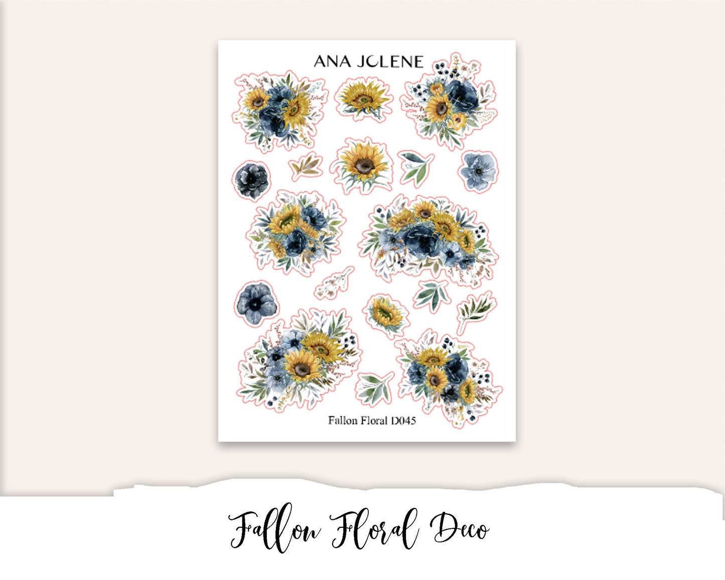 FALLON FLORAL Monthly Planner Sticker Kit (A5Wide)