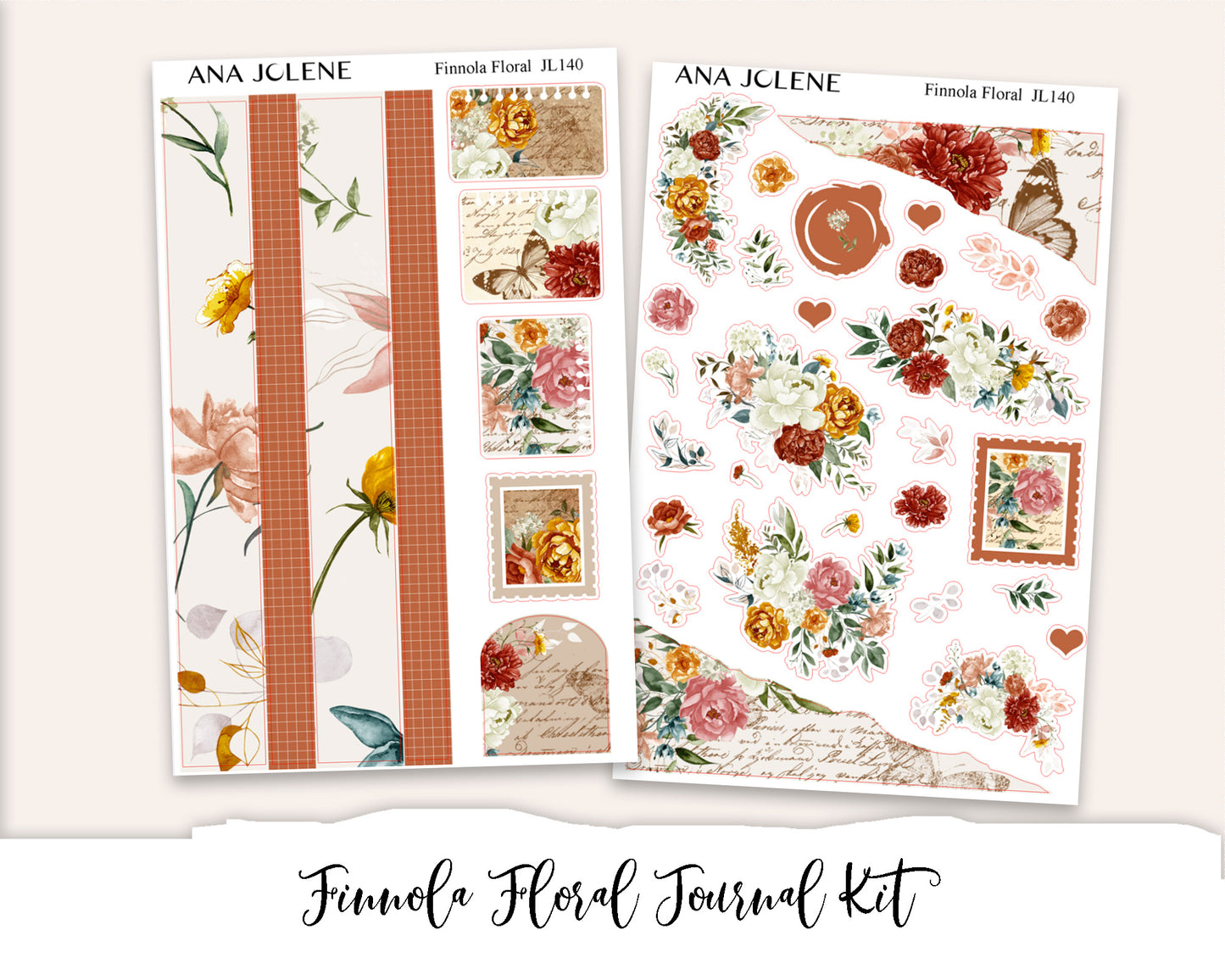FINNOLA FLORAL Full Journal Sticker Kit