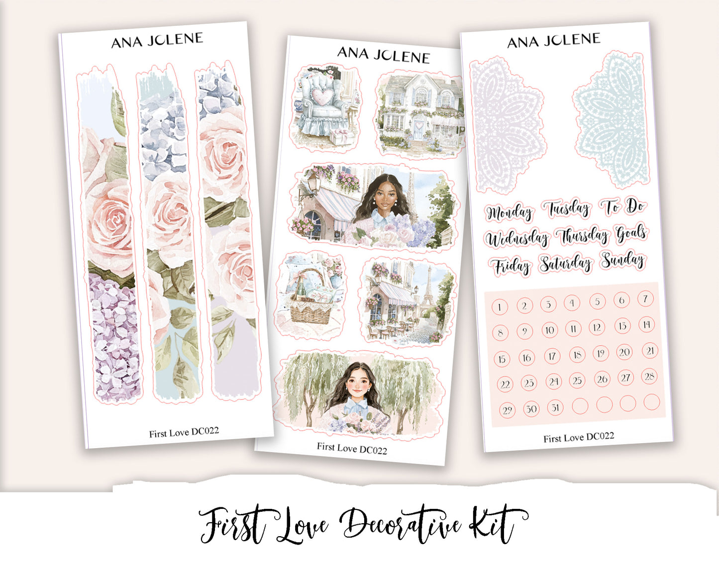 FIRST LOVE Decorative Planner Sticker Kit