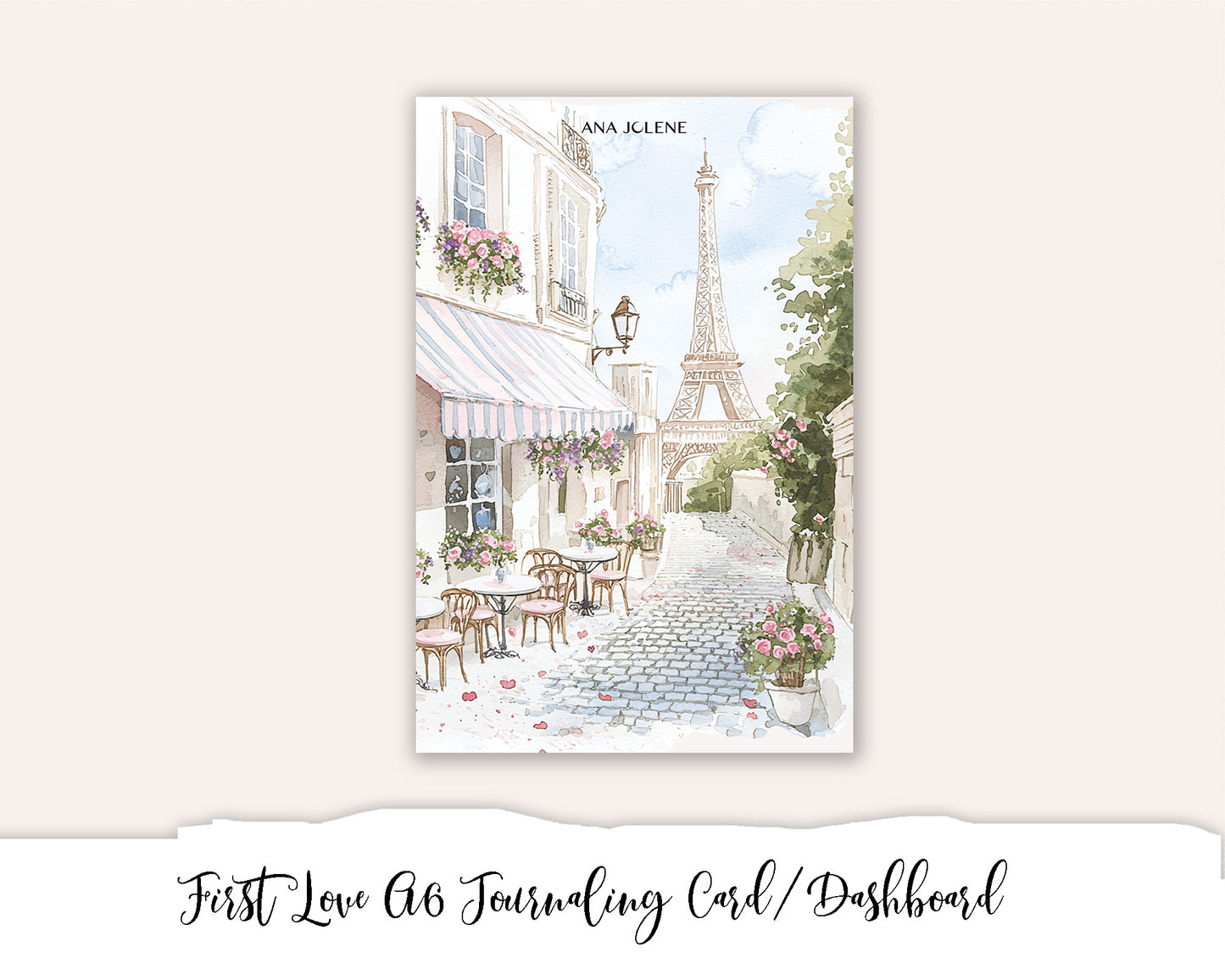 First Love A6 Journaling Card/Dashboard