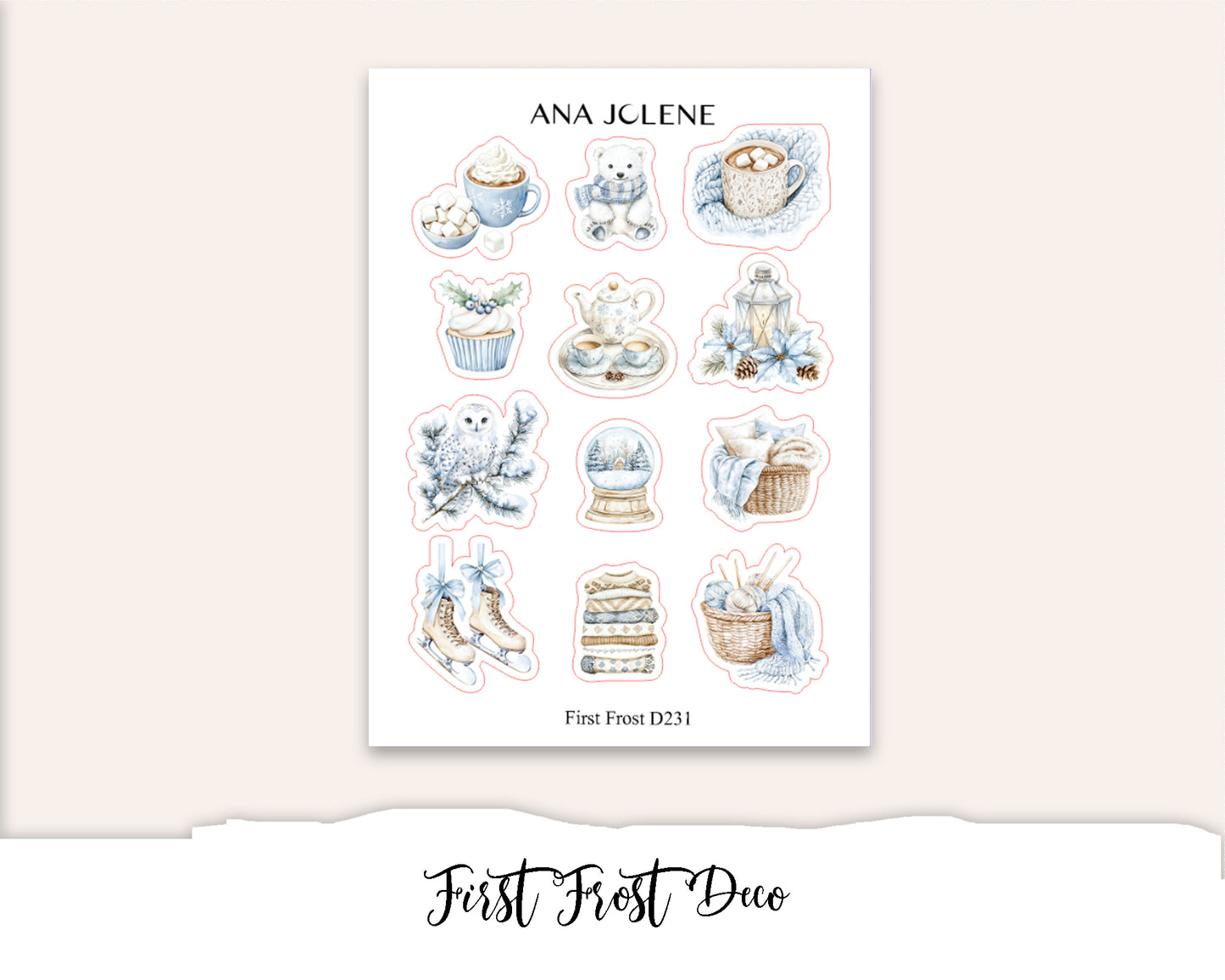 FIRST FROST Planner Sticker Kit (Vertical Weekly)