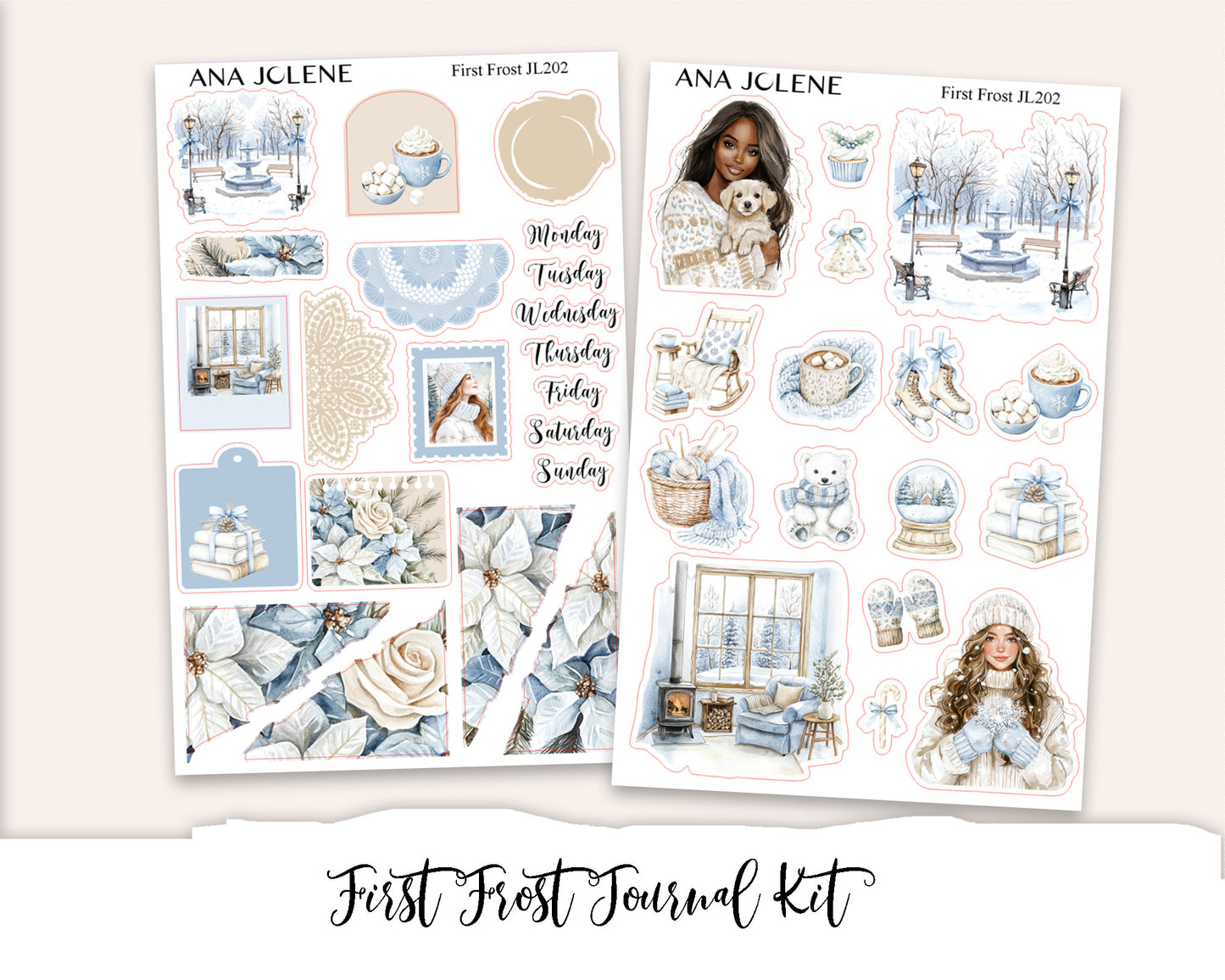 FIRST FROST Planner Sticker Kit (Vertical Weekly)