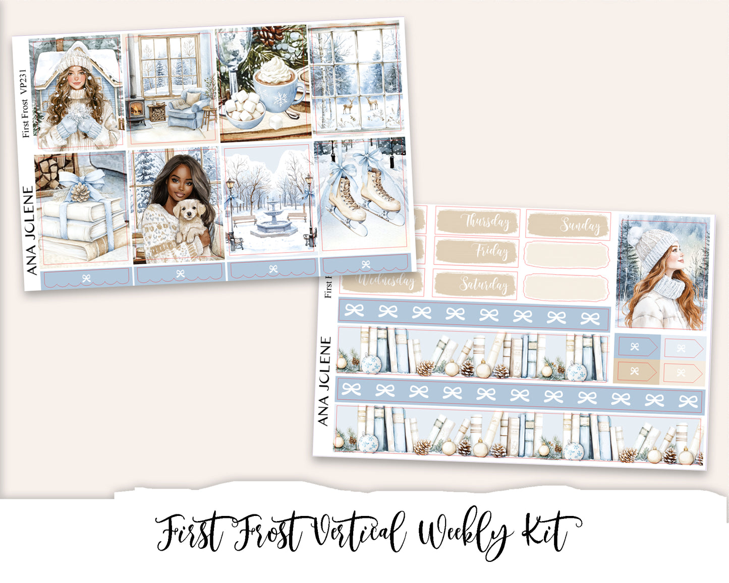 FIRST FROST Planner Sticker Kit (Vertical Weekly)