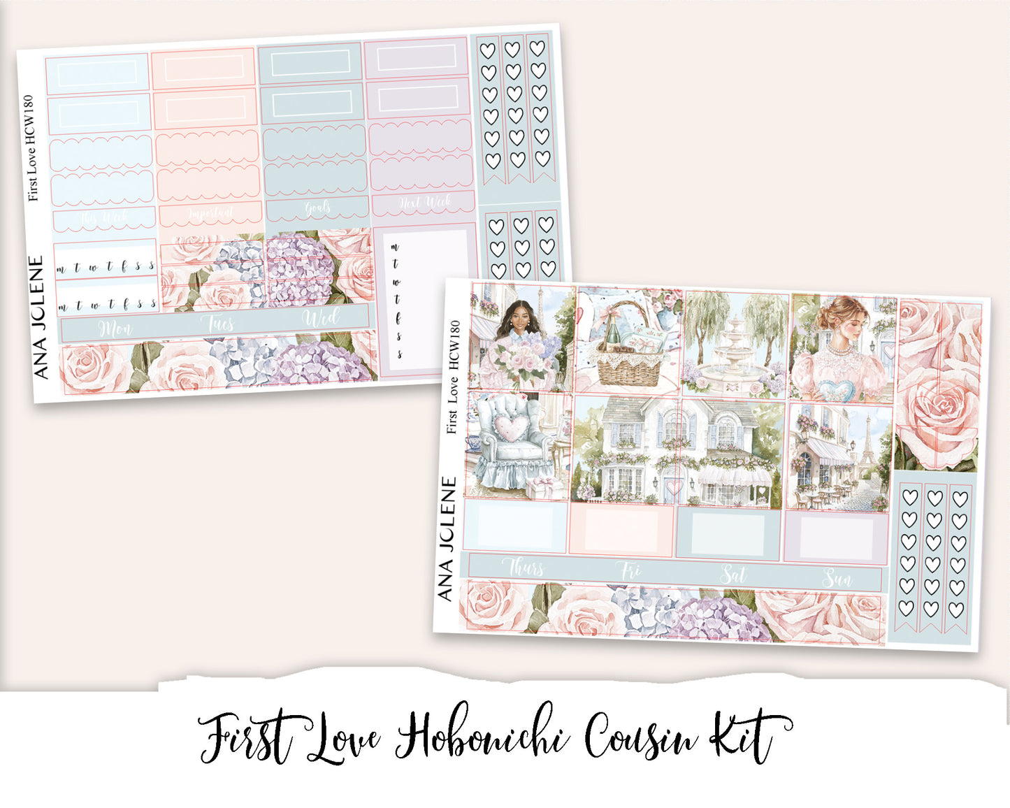 FIRST LOVE Hobonichi Cousin Weekly Planner Sticker Kit
