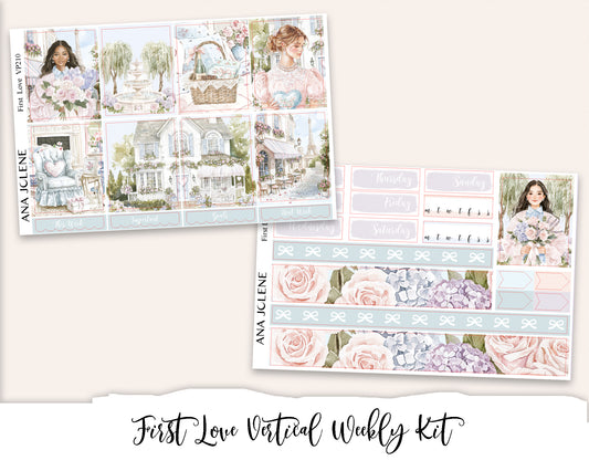 FIRST LOVE Planner Sticker Kit (Vertical Weekly)