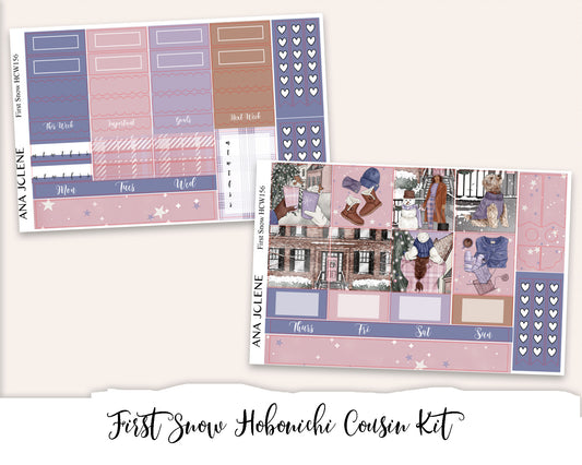 FIRST SNOW Hobonichi Cousin Weekly Planner Sticker Kit