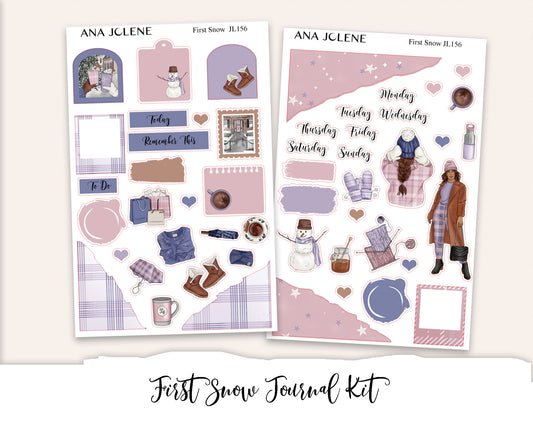 FIRST SNOW  Mini Journal Sticker Kit