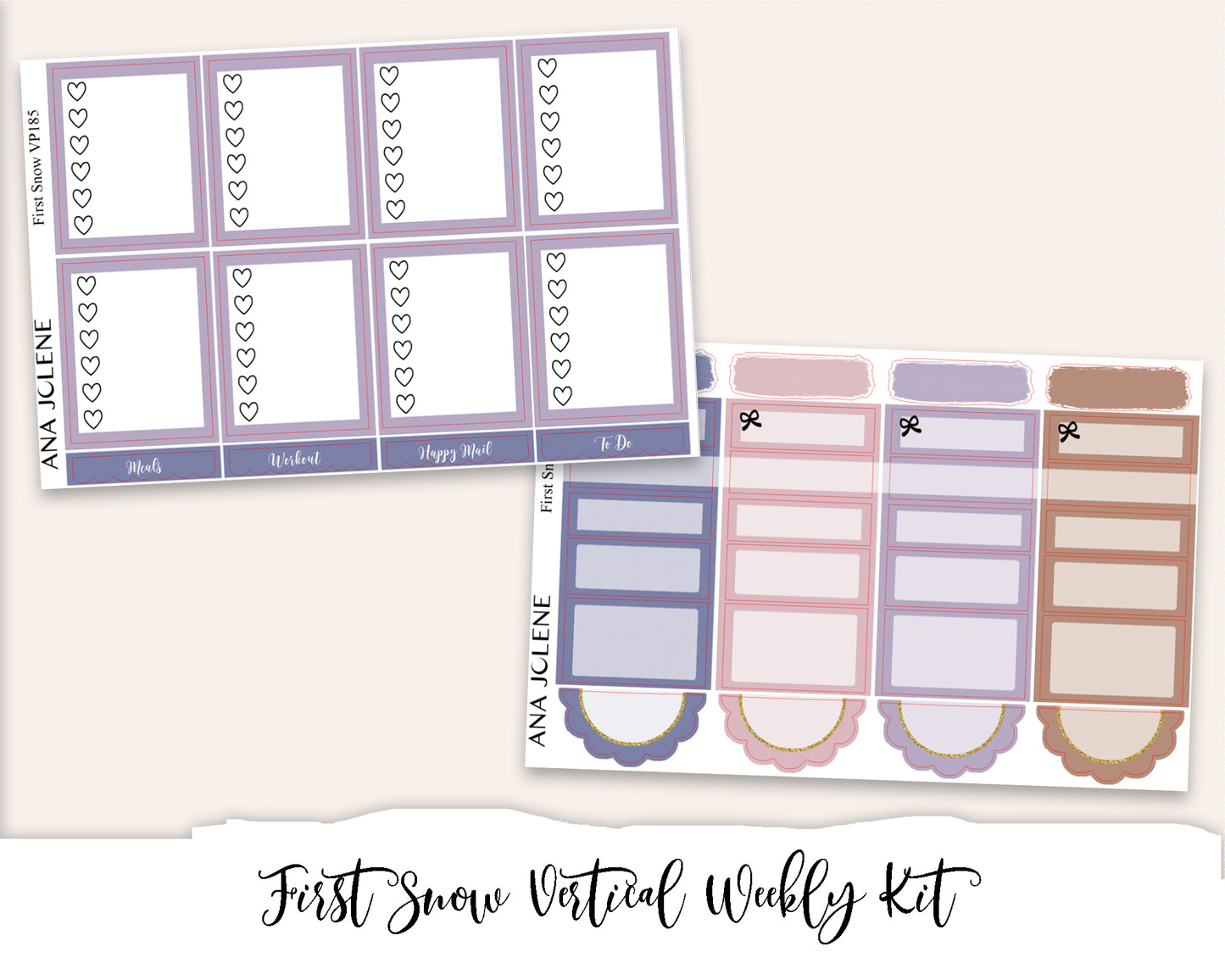 FIRST SNOW Planner Sticker Kit (Vertical Weekly)