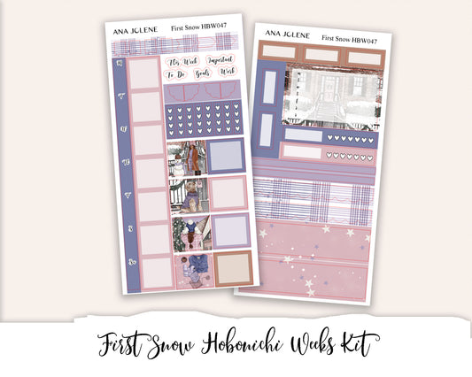 FIRST SNOW  Hobonichi Weeks Planner Sticker Kit