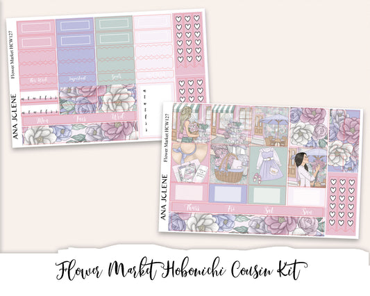 FLOWER MARKET Hobonichi Cousin Weekly Planner Sticker Kit