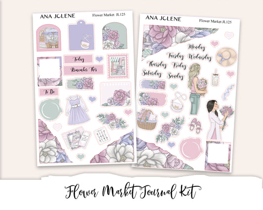 FLOWER MARKET Mini Journal Sticker Kit