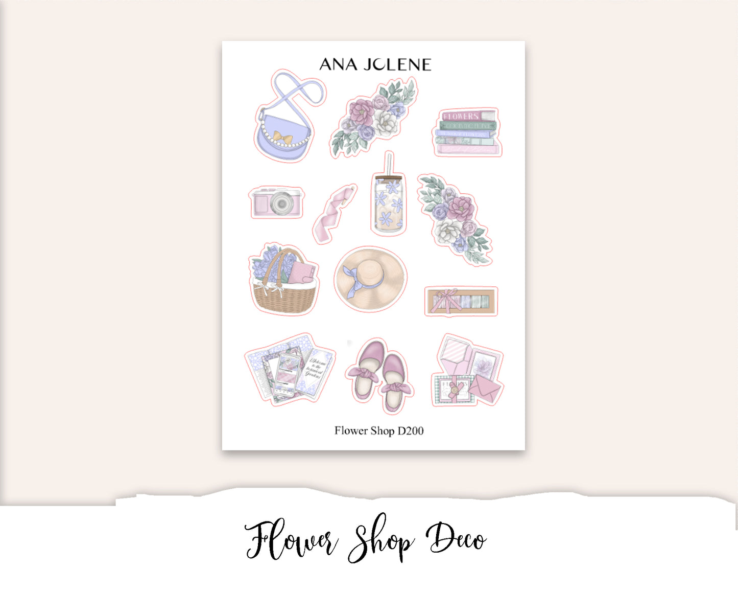FLOWER SHOP Planner Sticker Kit (Vertical Weekly)